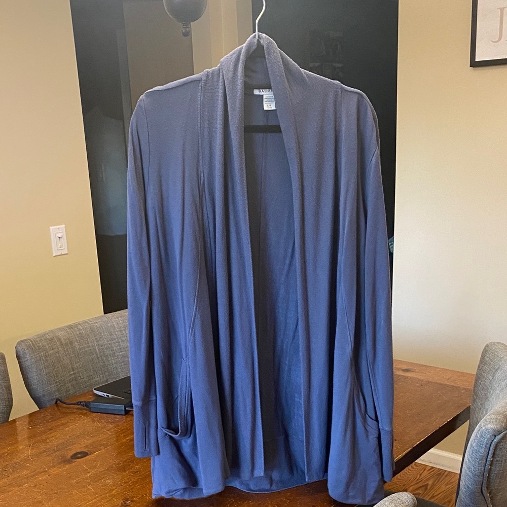 Athleta Blue Pranayama Wrap Cardigan